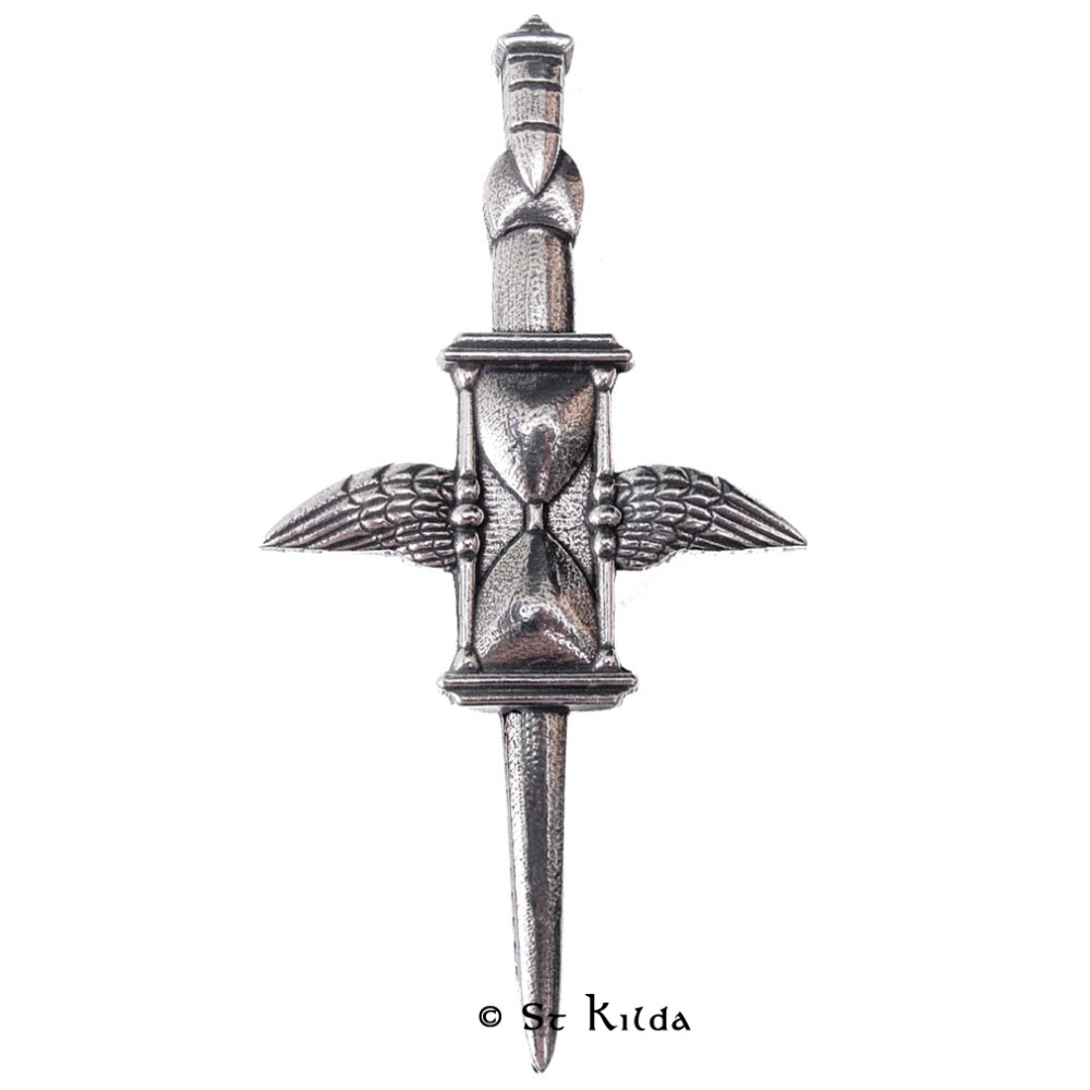 Kilt Pin - Time Flies Hour Glass