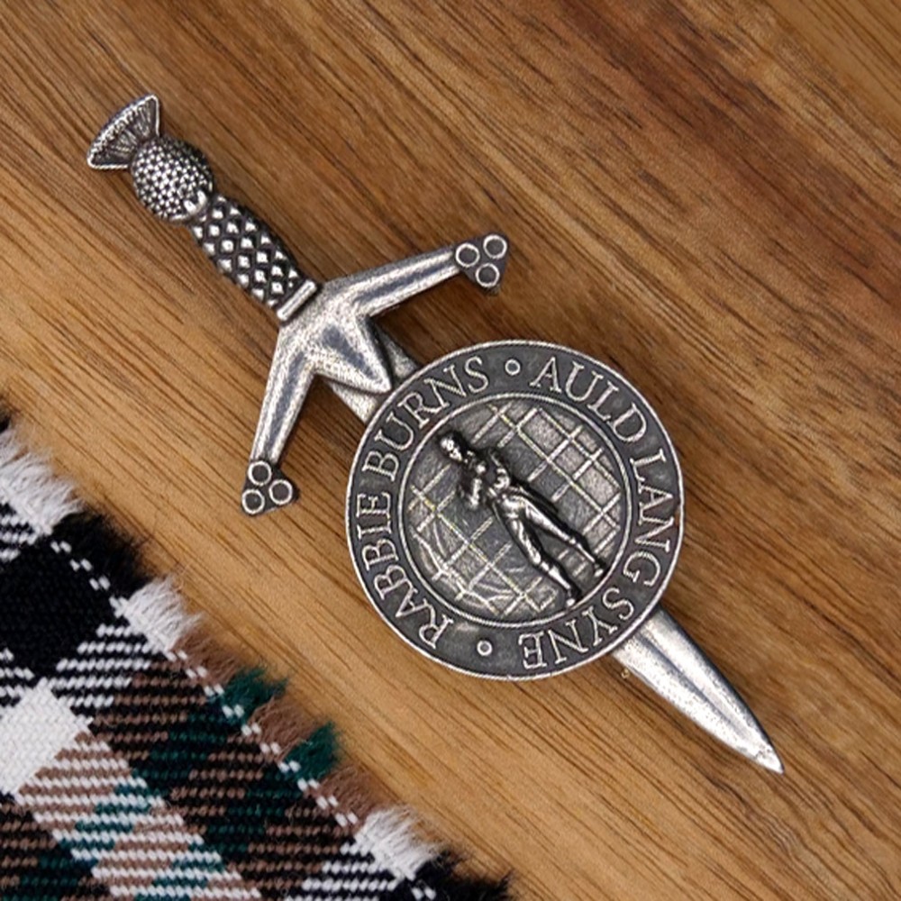 Robert Burns Auld Lang Syne Kilt Pin