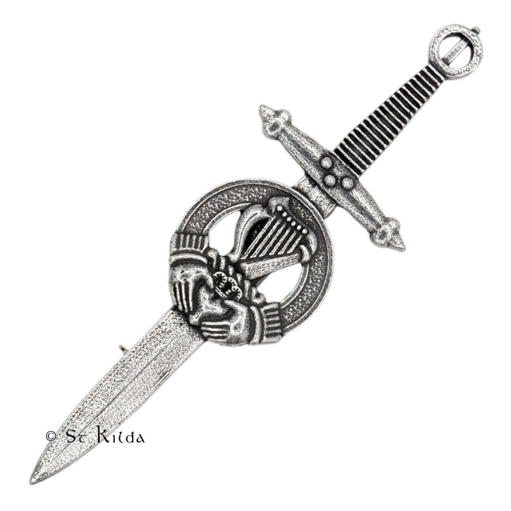 Kilt Pin Irish Harp Crest