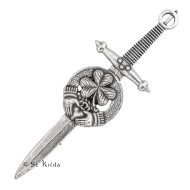 Kilt Pin Irish Shamrock Crest
