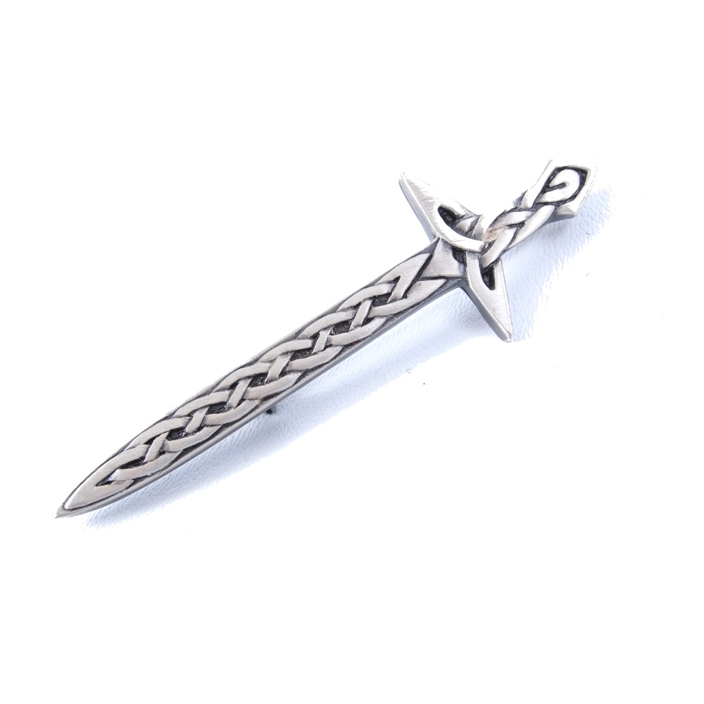 Kilt Pin Interlaced Broad Sword