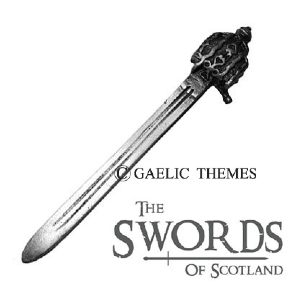 Kilt Pin Basket Hilted Sword
