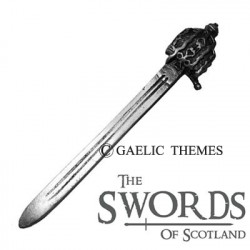 Kilt Pin Basket Hilted Sword