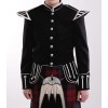 Bagpiper 50 Military Doublet - Black with Silver Trim
