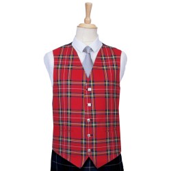 Tartan Waistcoat Polyviscose - Vegan Friendly - Standard Size - Made to Order