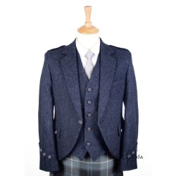 Lomond Blue Tweed Argyll Kilt Jackets with Waistcoats
