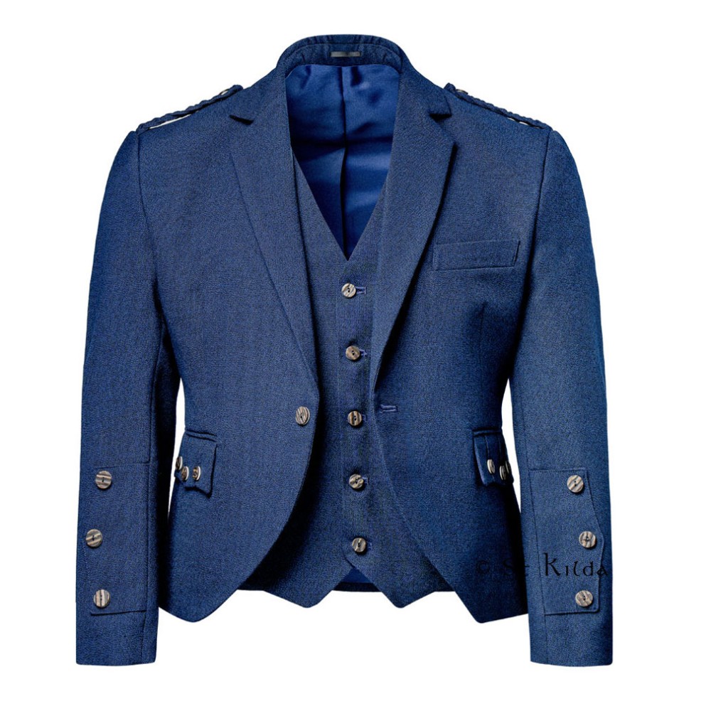 Braemar Tweed Jacket in Navy Arrochar