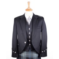 Argyll Kilt Jacket and Waistcoat - Black