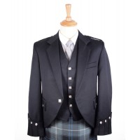 Argyll Kilt Jacket and Waistcoat - Black