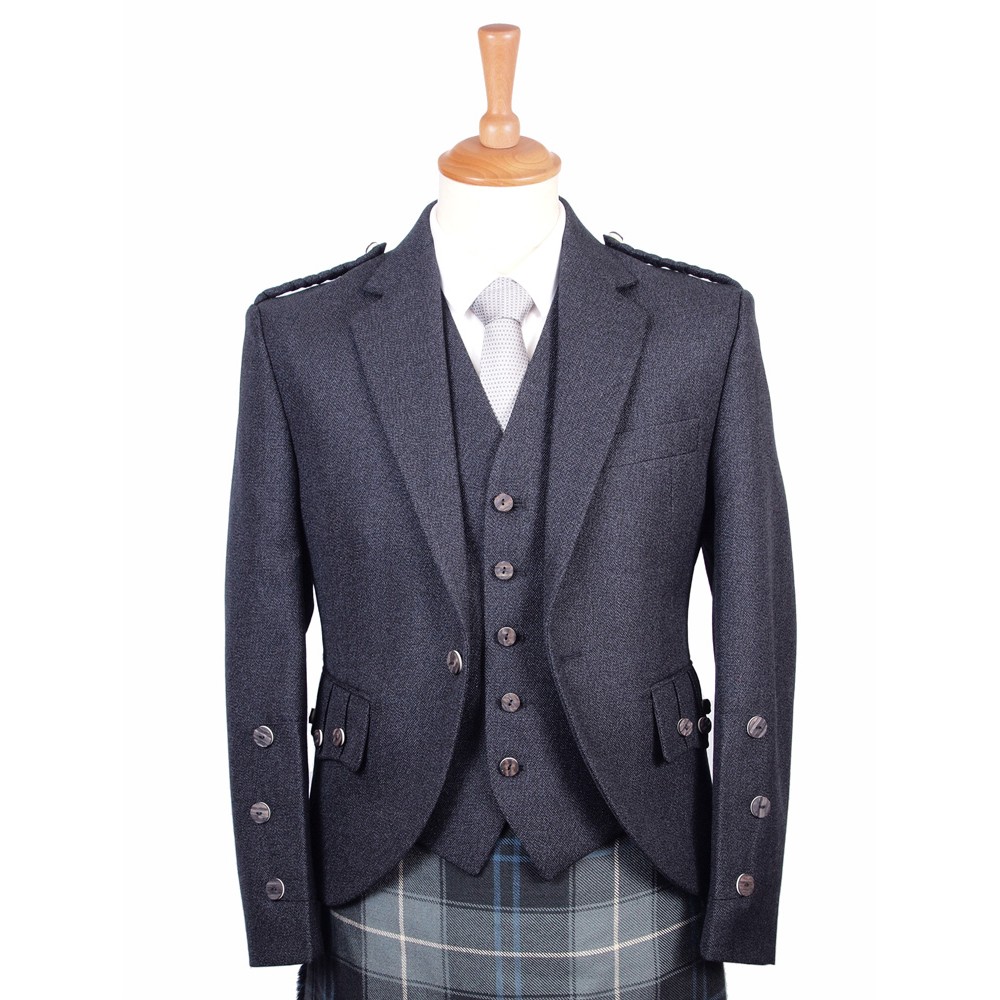 Braemar Tweed Jacket in Charcoal Arrochar