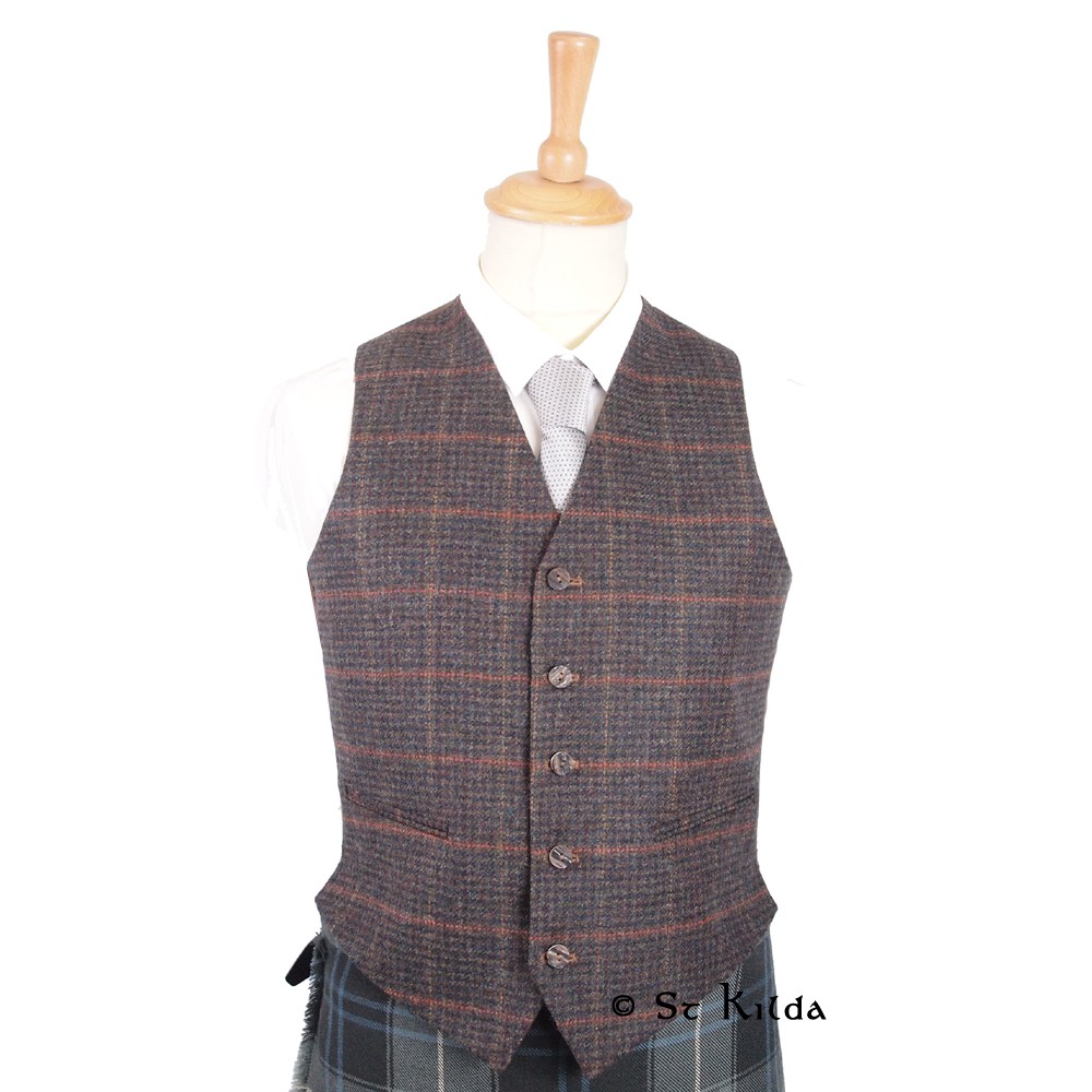 Patterned Tweed Waistcoat - Standard Size - Made to Order