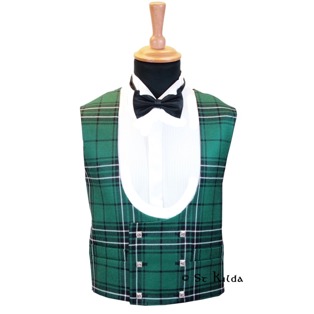 Double Breasted Tartan Waistcoat - Standard Size - Made to Order