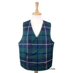 Double Breasted Tartan Waistcoat - Standard Size - Made to Order