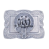 <br>Clan Burnett Crest Celtic Knot Belt Buckle 
