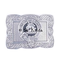<br>Clan Cunningham Crest Celtic Knot Belt Buckle 