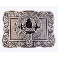<br>Clan Macarthur Crest Celtic Knot Belt Buckle 