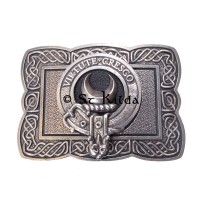 <br>Clan Leask Crest Celtic Knot Belt Buckle 