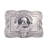 <br>Clan Melville Crest Celtic Knot Belt Buckle 