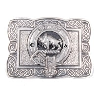 <br>Clan Nesbitt Crest Celtic Knot Belt Buckle 