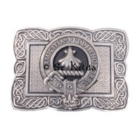 <br>Clan Pringle Crest Celtic Knot Belt Buckle 