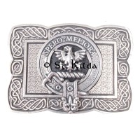 <br>Clan Sandilands Crest Celtic Knot Belt Buckle 