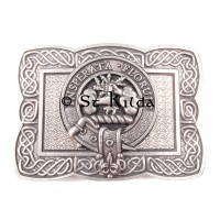 <br>Clan Watson Crest Celtic Knot Belt Buckle 