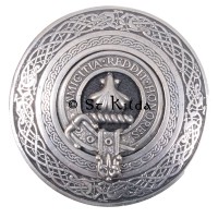 <br>Clan Pringle Crest Circular Belt Buckle 