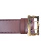 Brass Buckled Kilt Belt - Brown