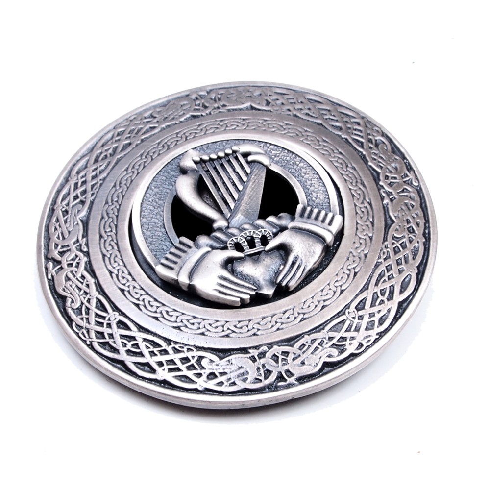 Irish Clan Crest Circular Belt Buckle 