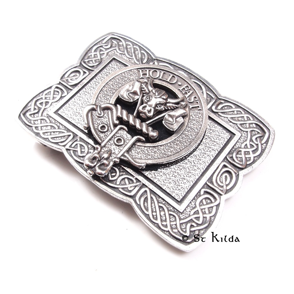 Scottish Clan Crest Celtic Knot Belt Buckle 