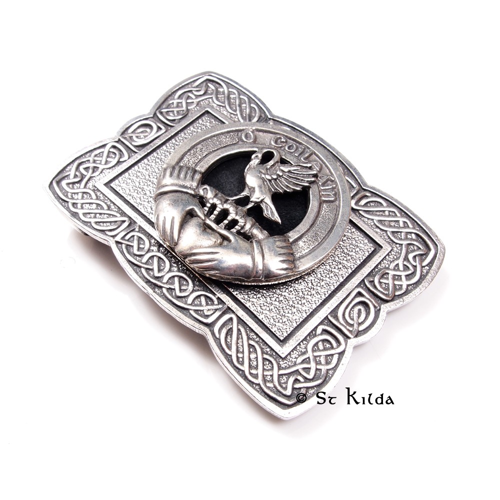 Irish Clan Crest Celtic Knot Belt Buckle 