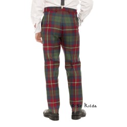 Tartan Trousers - Polyviscose - Vegan Friendly