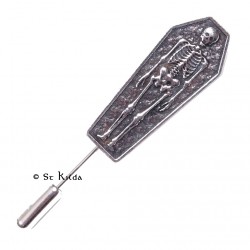 Lapel/Tie Pin - 'Coffins stood round, like open presses'