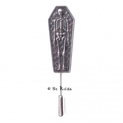 Lapel/Tie Pin - 'Coffins stood round, like open presses'