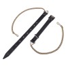Sporran Chain with Plain Black Leather