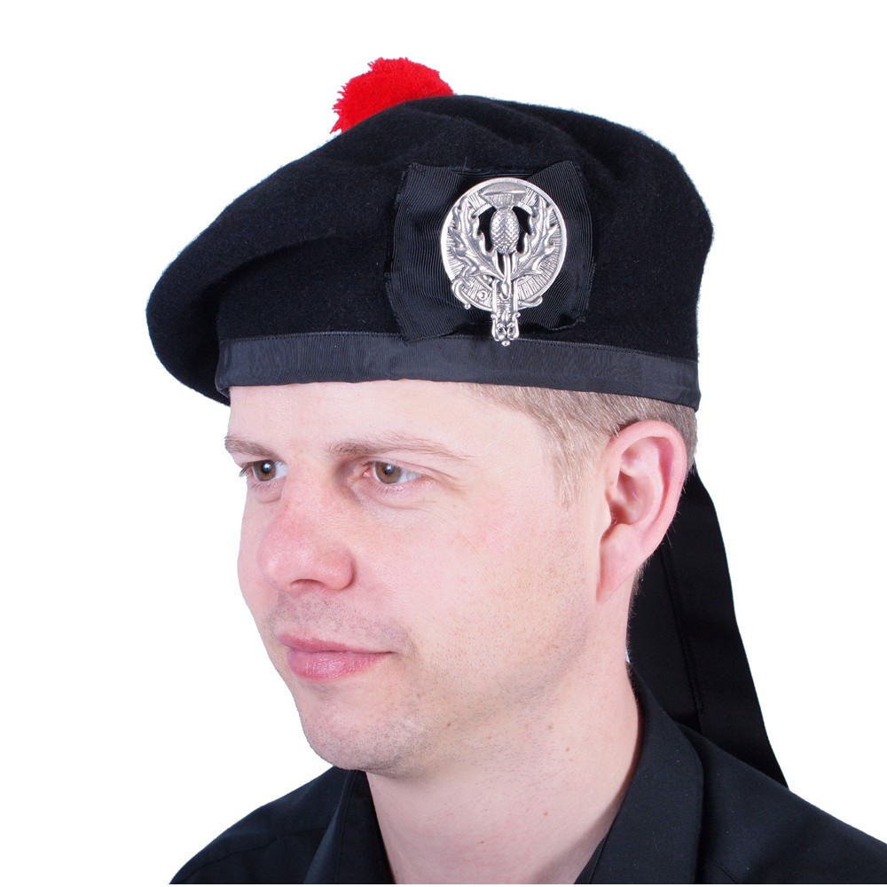 Balmoral Bonnet Plain Black