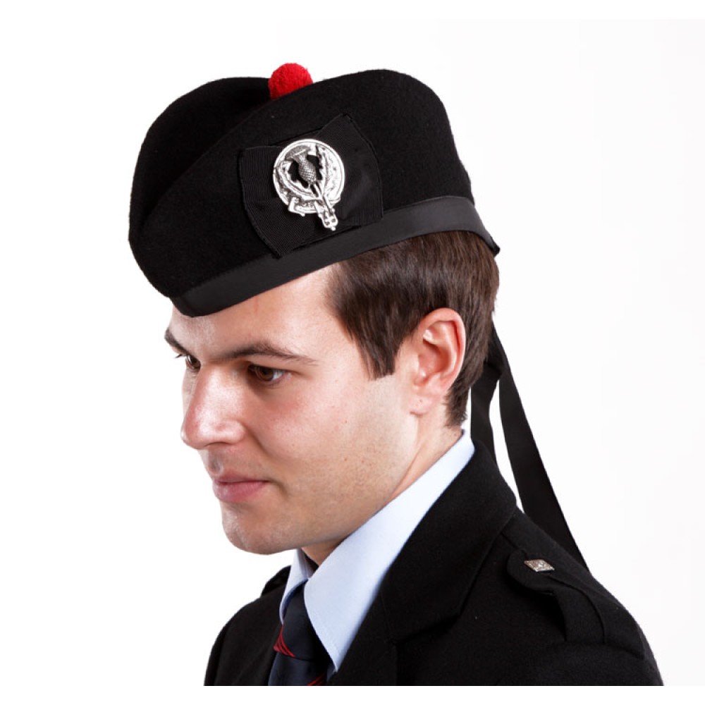 Glengarry Bonnet Plain Black