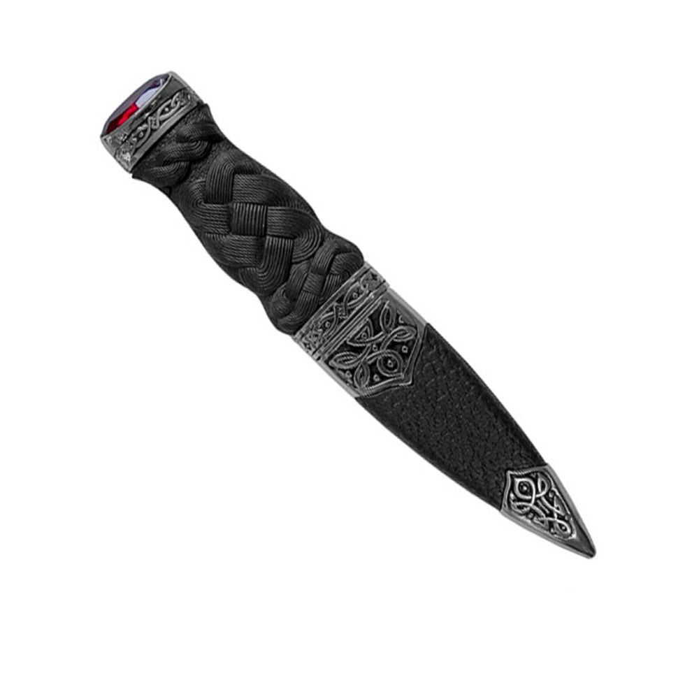 Sgian Dubh - Rope Handle and Top Stone
